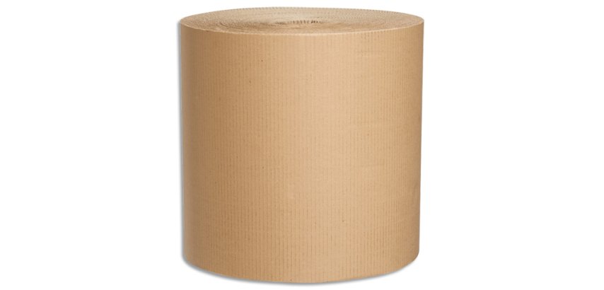 Bobine carton ondulé antalis kraft contrecollé recyclé simple face pour emballage calage rembourrage 800mmx50m écru