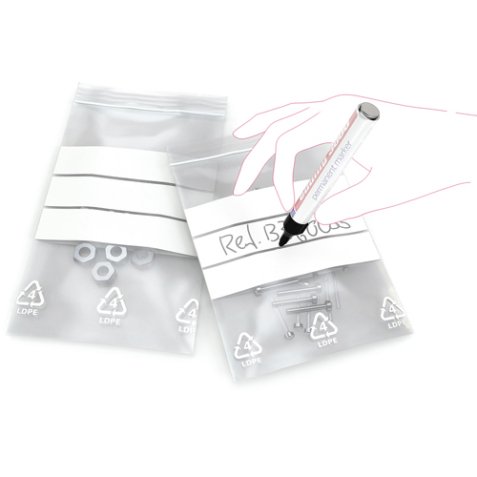 Sachet plastique à fermeture zip Transparent 50µm 120 mm x 180 mm