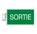 Panneau PVC adhésif antidérapant Sortie 20x11 cm - Vert