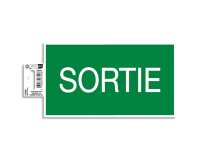 Panneau PVC adhésif antidérapant Sortie 20x11 cm - Vert