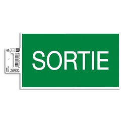 Panneau PVC adhésif antidérapant Sortie 20x11 cm - Vert