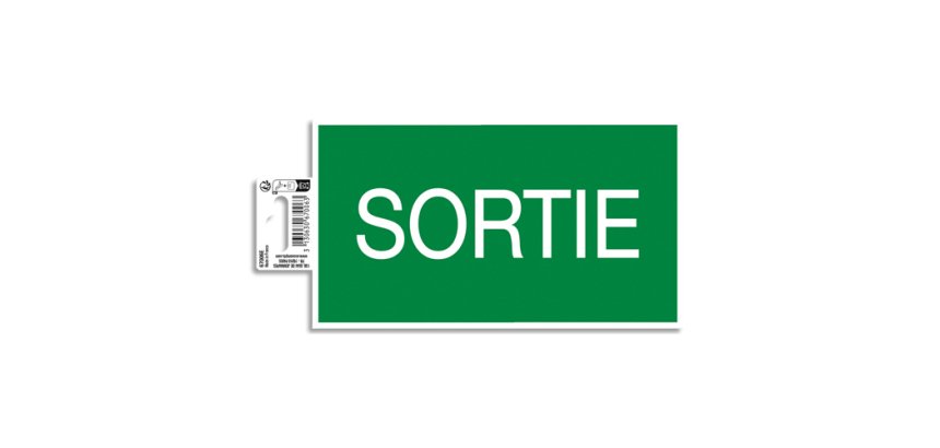 Panneau PVC adhésif antidérapant Sortie 20x11 cm - Vert