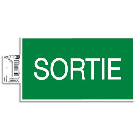 Panneau PVC adhésif antidérapant Sortie 20x11 cm 67006E