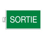 Panneau PVC adhésif antidérapant Sortie 35x20 cm - Vert