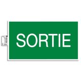 Panneau PVC adhésif antidérapant Sortie 35x20 cm - Vert