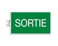 Panneau PVC adhésif antidérapant Sortie 35x20 cm - Vert