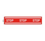 Panneau adhesif exacompta pvc antiderapant bande stop 100cm coloris rouge