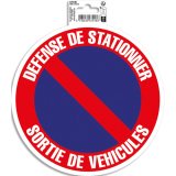 Panneau PVC adhésif antidérapant Défense de stationner - sortie de véhicules 20 cm 67018E