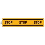 Panneau PVC adhésif antidérapant Obligation stop 100 cm - Jaune