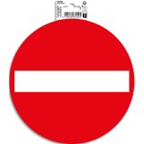 Panneau PVC adhésif antidérapant Sens interdit 20 cm - Rouge