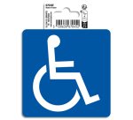 Panneau PVC adhésif antidérapant Accès handicapés 10 cm - Bleu
