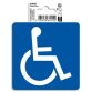 Panneau PVC adhésif antidérapant Accès handicapés 10 cm - Bleu
