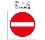 Panneau PVC adhésif antidérapant Sens interdit 10 cm - Rouge