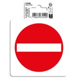 Panneau PVC adhésif antidérapant Sens interdit 10 cm - Rouge