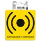 Panneau PVC adhésif antidérapant Surveillance Electronique 10x10 cm 67051E