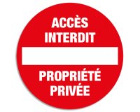 Panneau de signalisation 'Accès interdit'