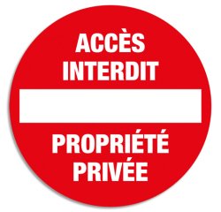Panneau de signalisation 'Accès interdit'