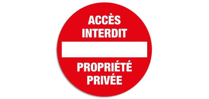 Panneau de signalisation 'Accès interdit'