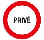Panneau de signalisation 'Privé'