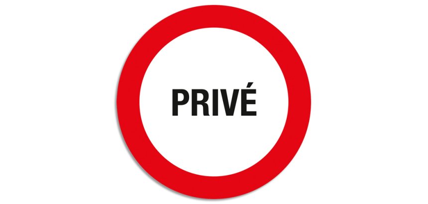 Panneau de signalisation 'Privé'