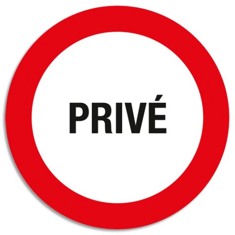 Panneau de signalisation 'Privé'