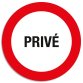 Panneau de signalisation 'Privé'