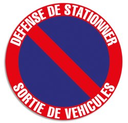 Panneau de signalisation 'Défense de stationner'