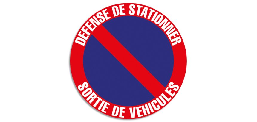 Panneau de signalisation 'Défense de stationner'