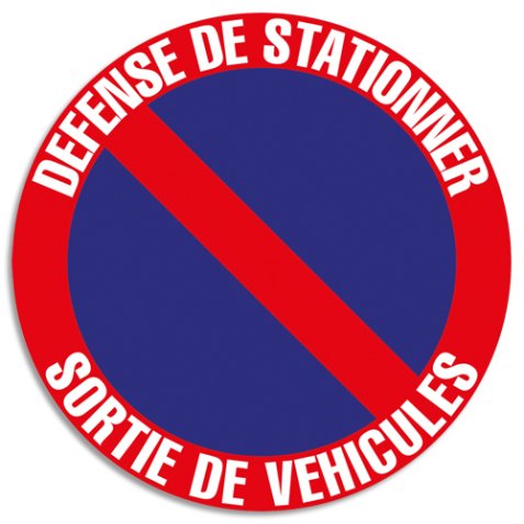 Panneau de signalisation 'Défense de stationner'