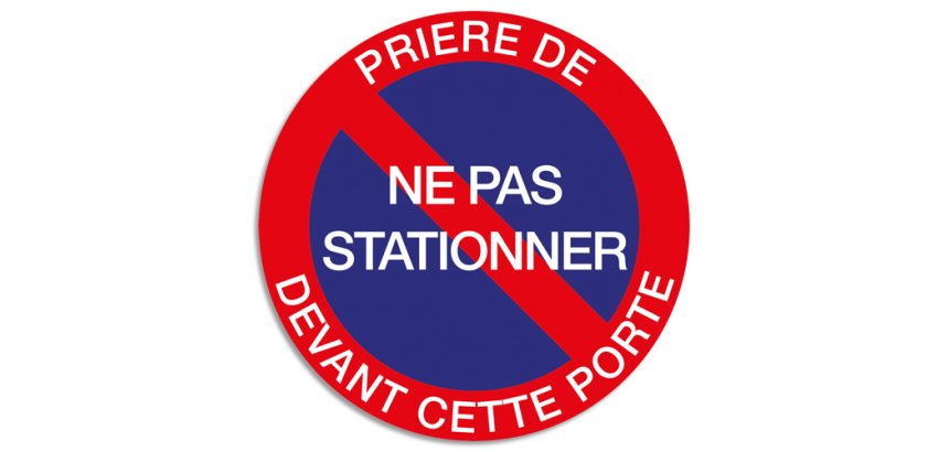 Panneau de signalisation 'Ne pas stationner'