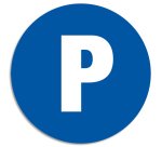 Panneau polypropylène non adhésif Parking privé 30 cm - Bleu