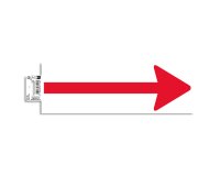 Bande de sol PVC adhésive antidérapante flèche 30 x 10 cm - Blanc