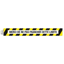 Bande de sol PVC adhésive antidérapante Ne pas franchir 80 x 10 cm 67117E