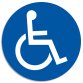 Panneau polypropylène non adhésif Parking réservé handicapé 30 cm - Bleu