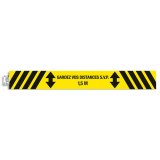 Bande de sol PVC adhésive antidérapante Gardez vos distances 10 x 80 cm 67114E