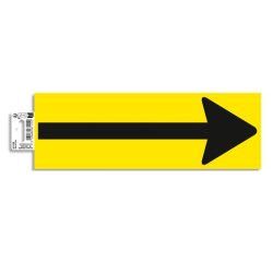 Bande de sol PVC adhésive antidérapante fleche 30 x 10 cm - Jaune