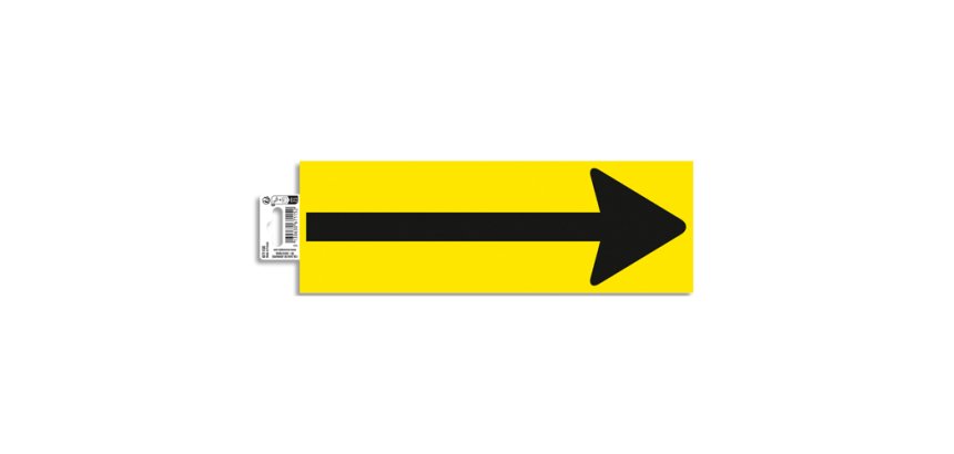 Bande de sol PVC adhésive antidérapante fleche 30 x 10 cm - Jaune