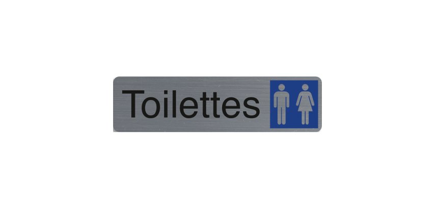 Sign 'Ladies/Gents Toilets' 165 x 44 mm