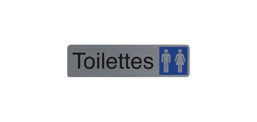 Plaque de signalisation 'Toilettes Dame/Homme'