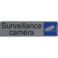 Plaque adhésive imitation aluminium Surveillance camera 16,5X4,4 cm 67153E