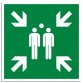 Panneau polypropylène non adhésif Point de rassemblement 30x30 cm - Vert