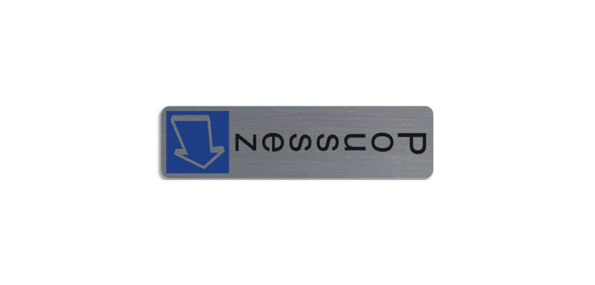Plaque de signalisation 'Poussez'