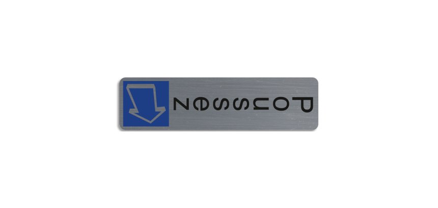 Plaque de signalisation 'Poussez'