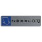 Plaque verticale adhésive imitation aluminium Poussez 4,4x16,5 cm 67157E