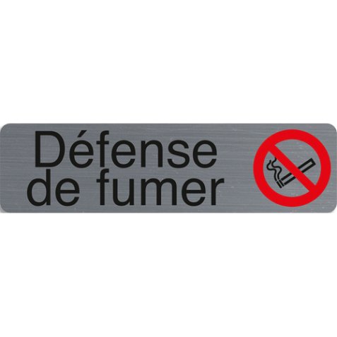 Plaque de signalisation 'Défense de fumer'