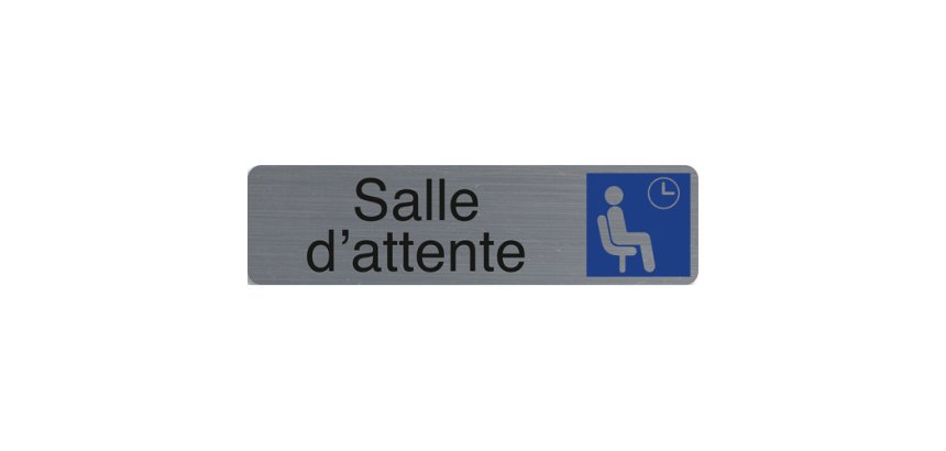 Plaque de signalisation 'Salle d'attente'
