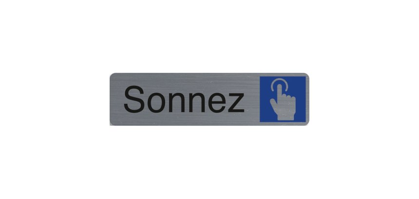 Plaque de signalisation 'Sonnez'