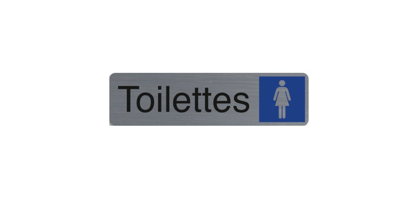 Plaque de signalisation 'Toilettes Dame'