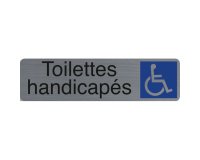 Plaque de signalisation 'Toilettes handicapés'