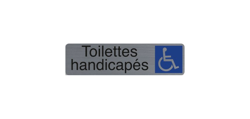 Plaque de signalisation 'Toilettes handicapés'